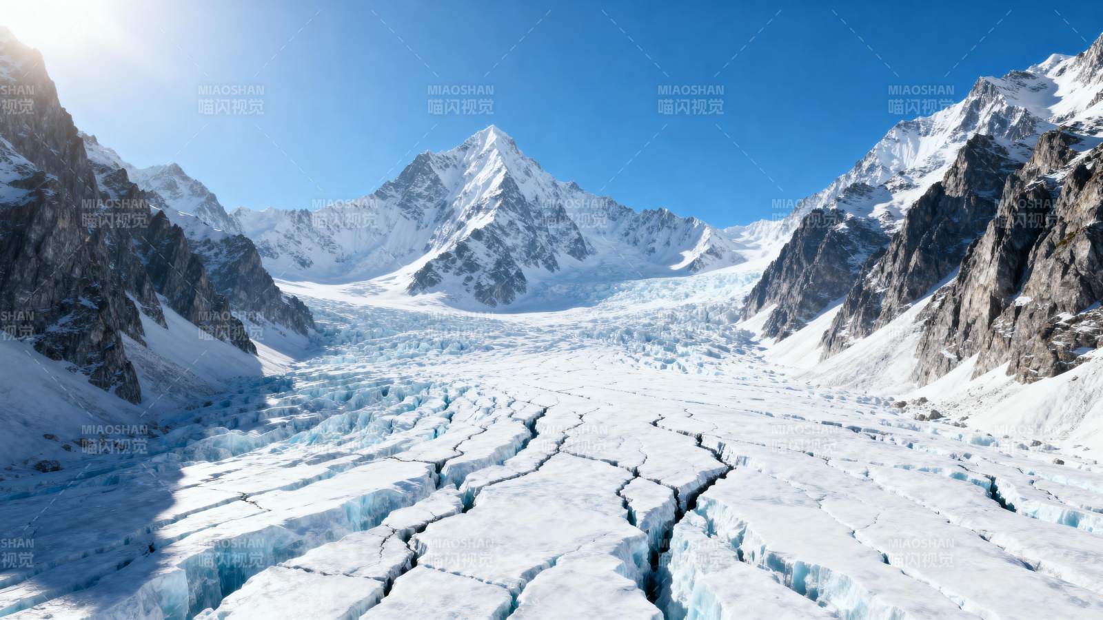 冰川雪山美景图片