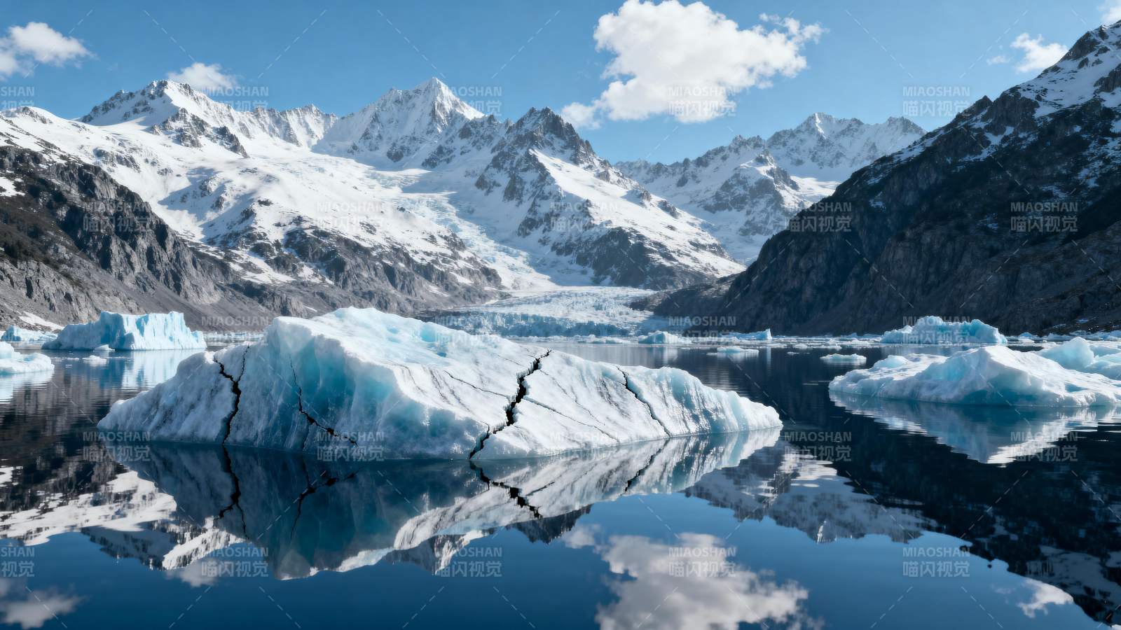 冰川倒影 雪山如画图片