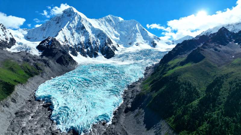 雪山冰川美景图片