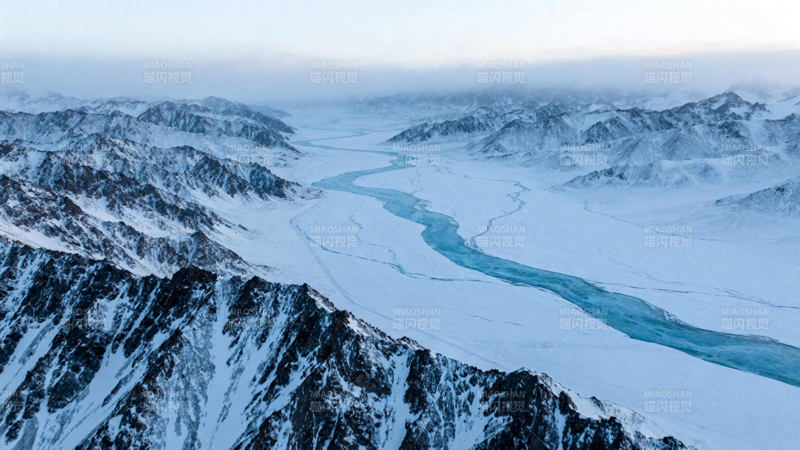 冰川雪岭风光图片