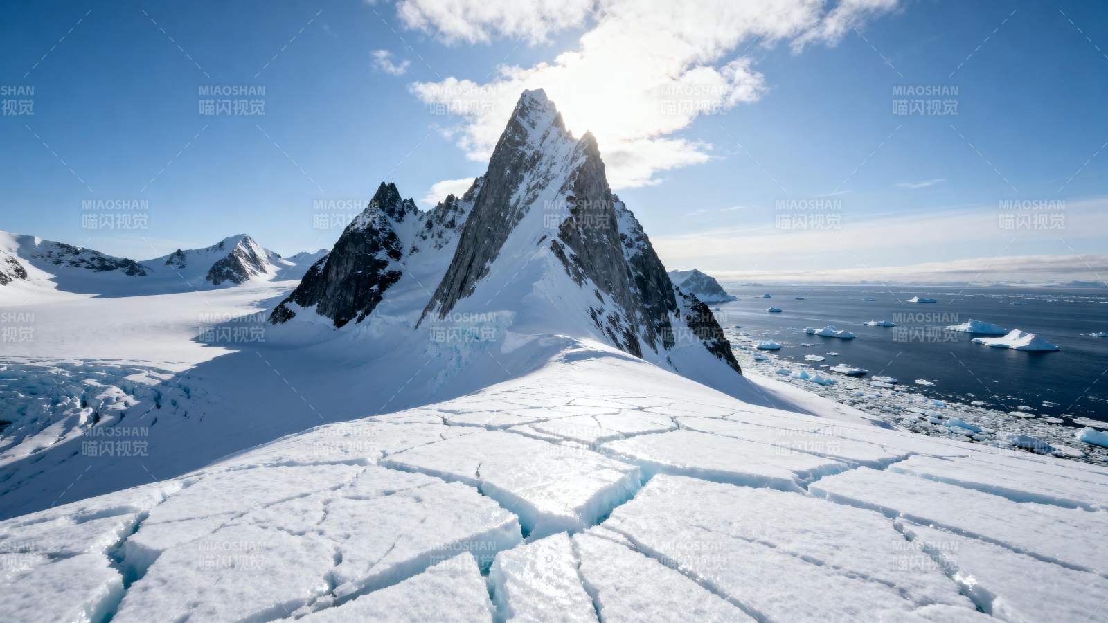 冰川雪山风光图片