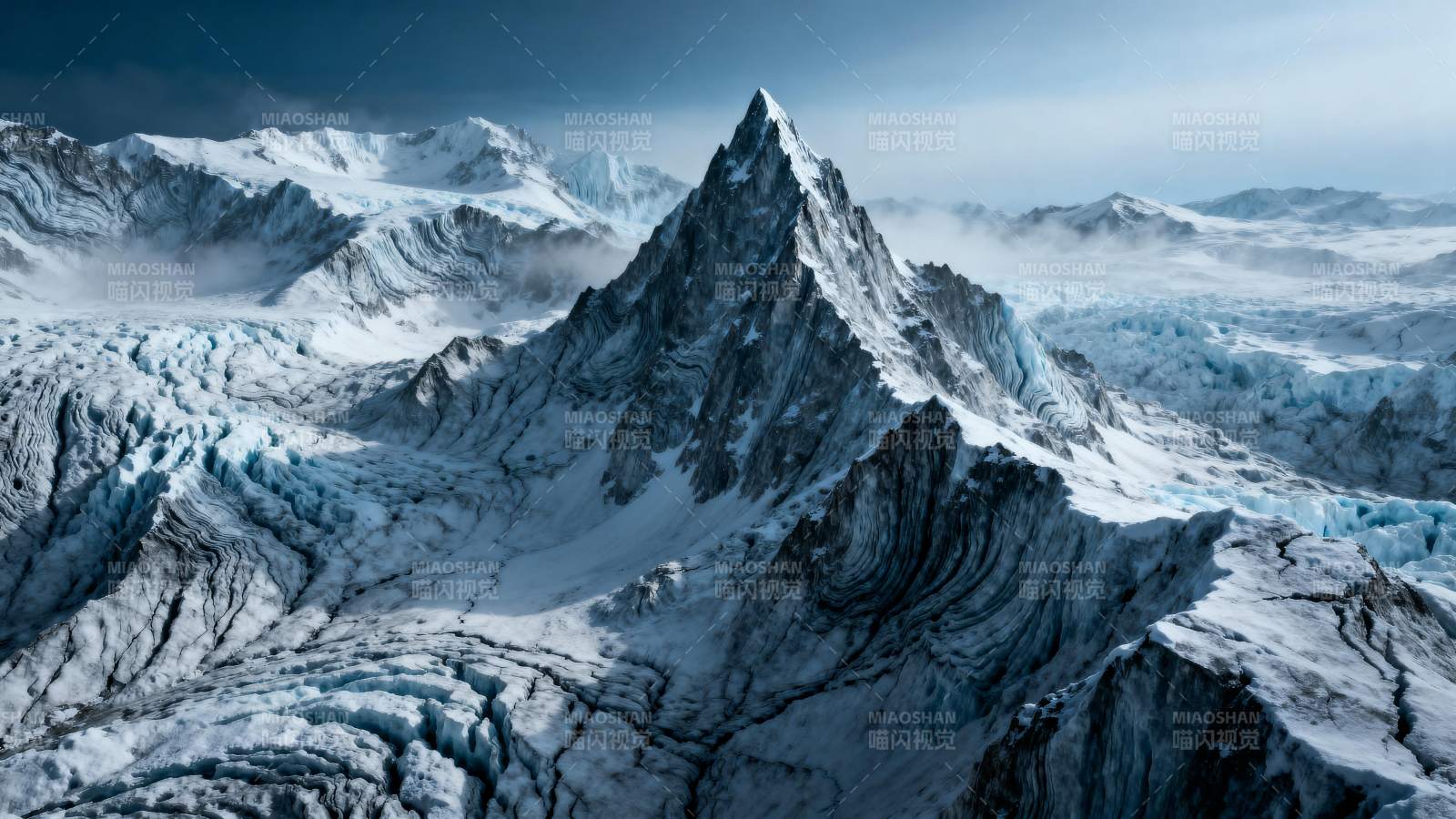 冰峰雪域奇景图片