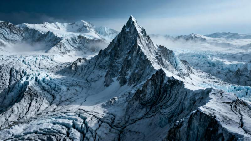 冰峰雪域奇景图片