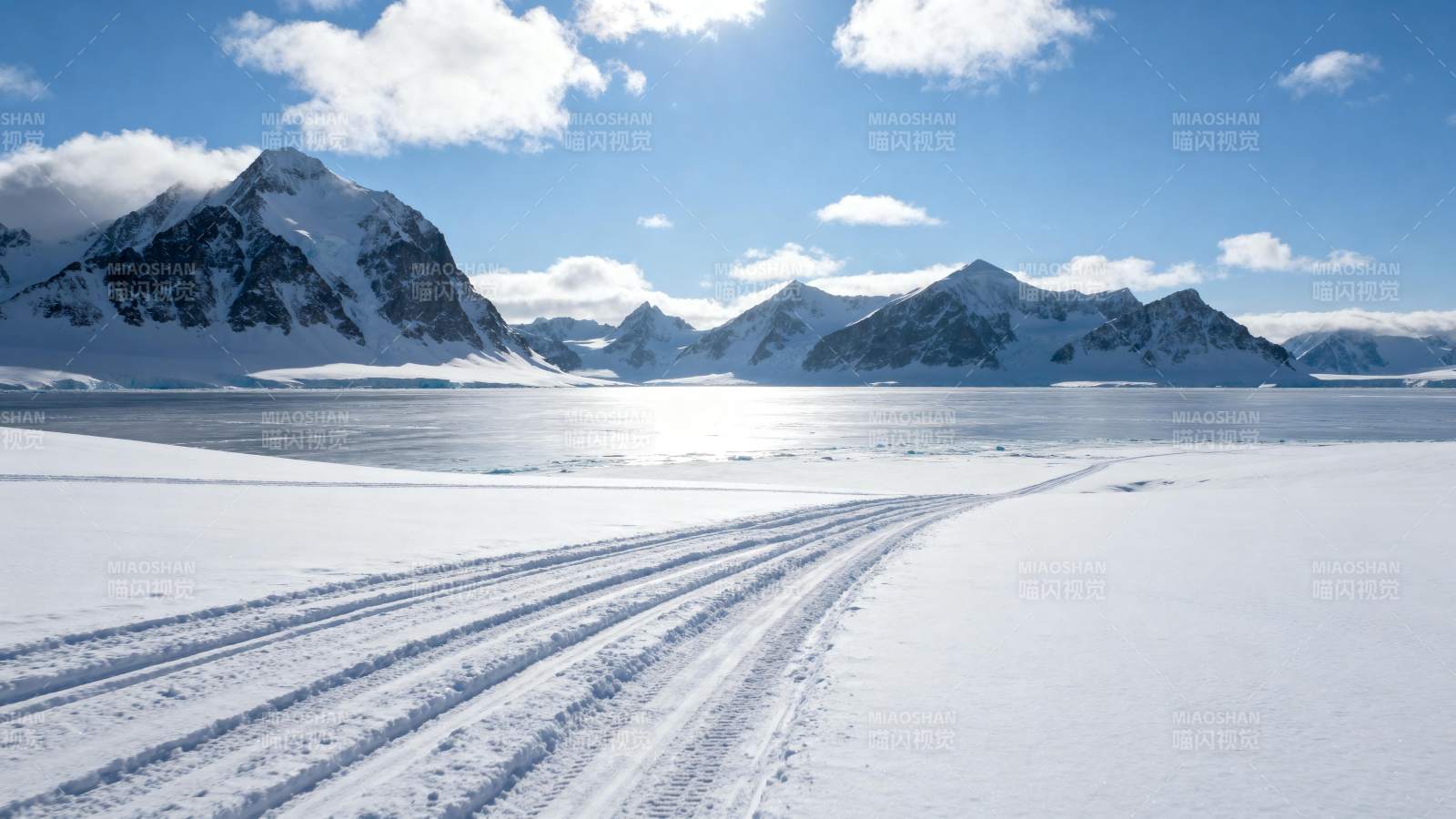 雪原冰川风光图片