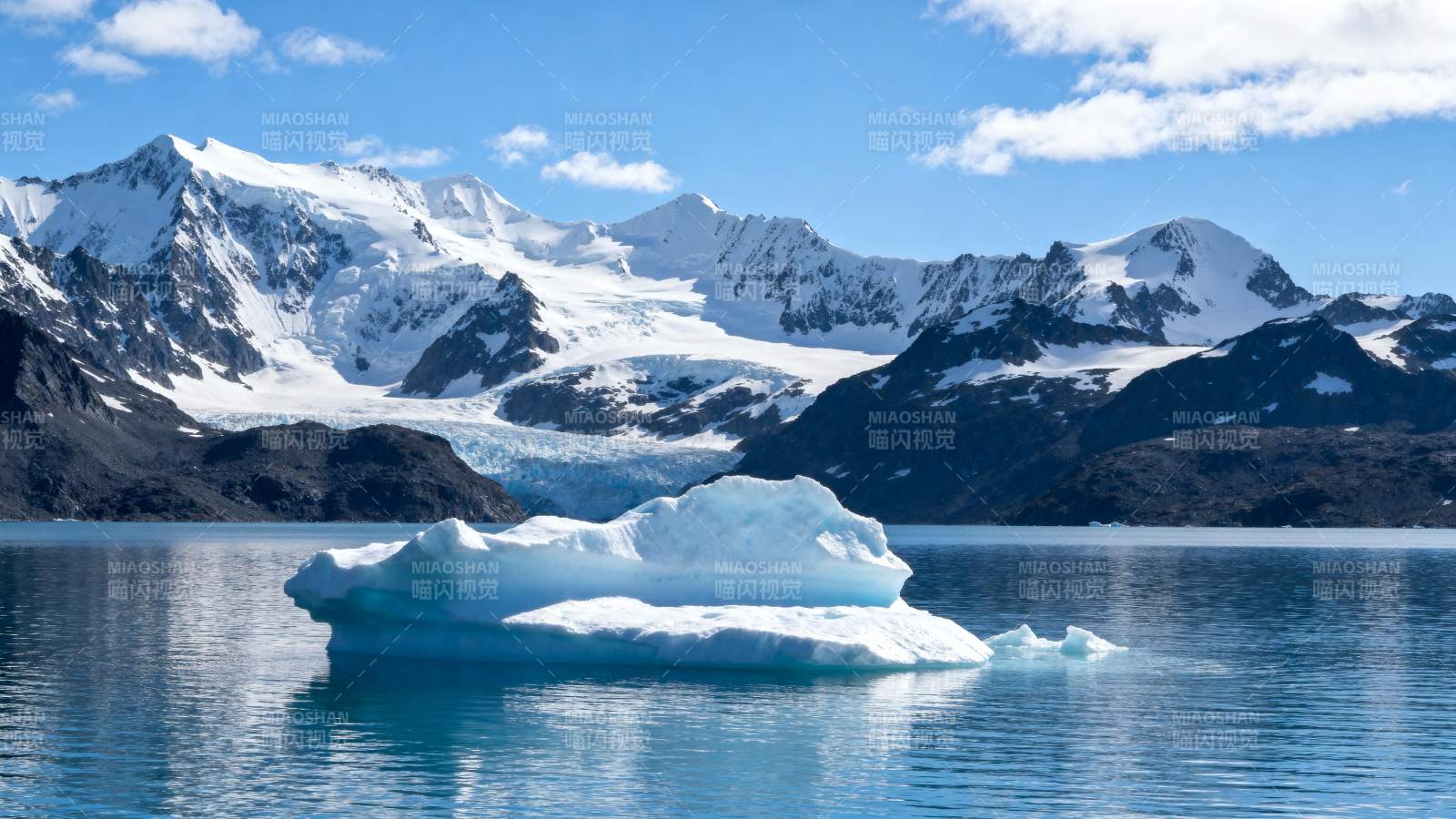冰川湖景图片