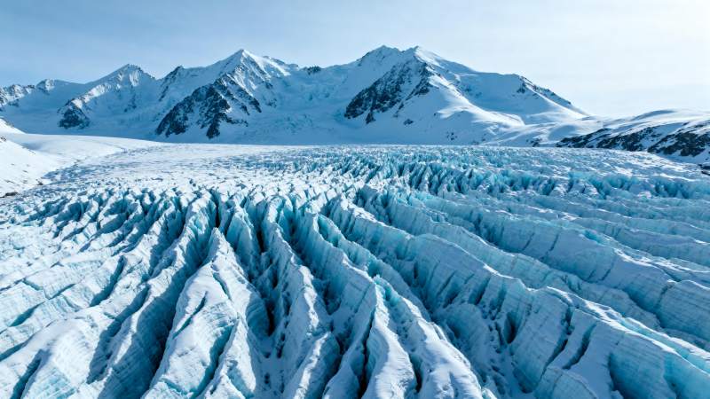 冰川雪峰壮丽景观图片