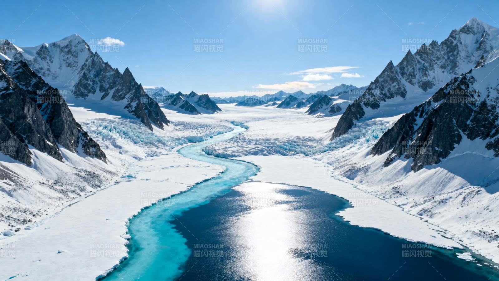 冰川峡谷风光图片