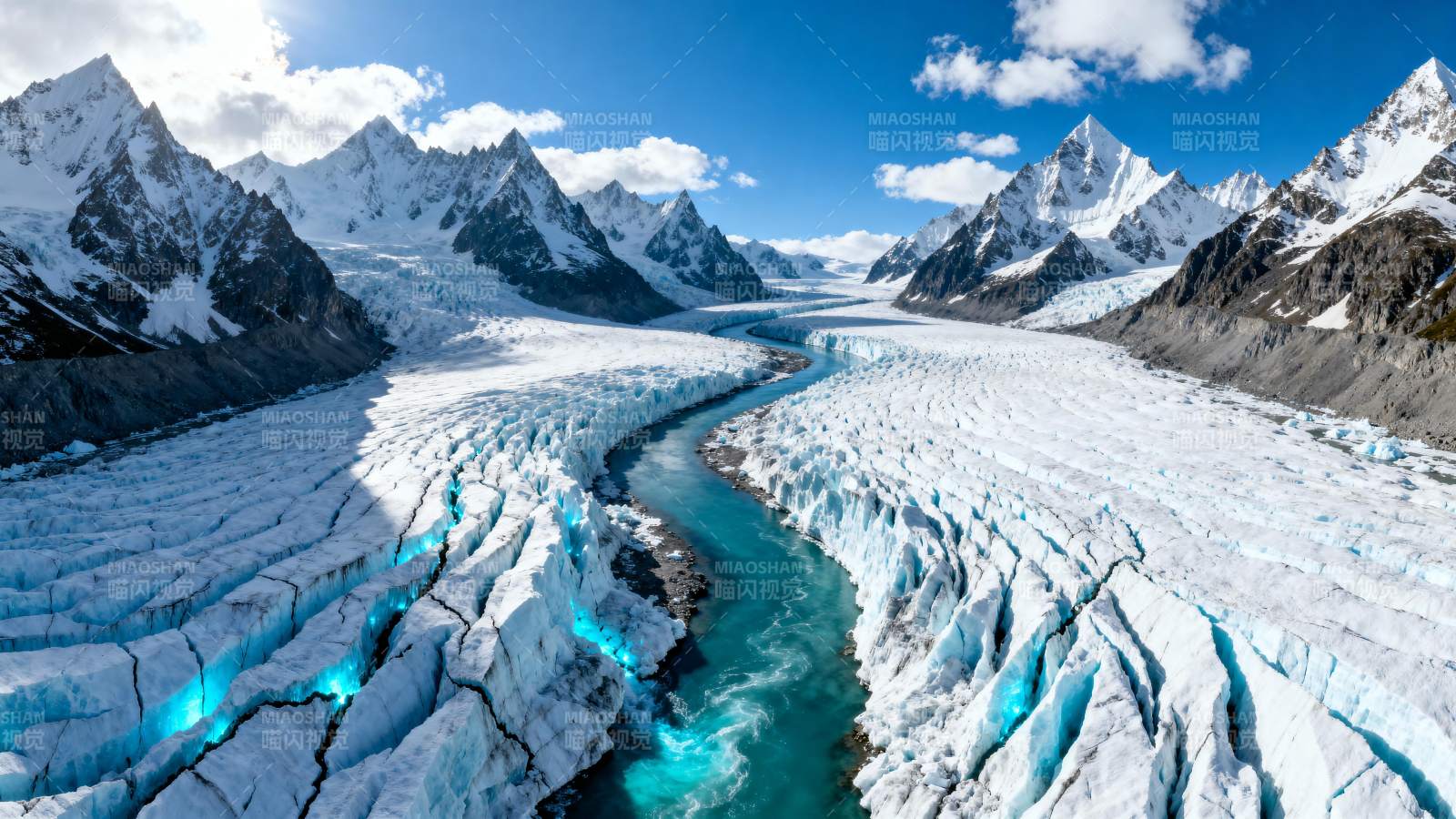 冰川峡谷奇景图片