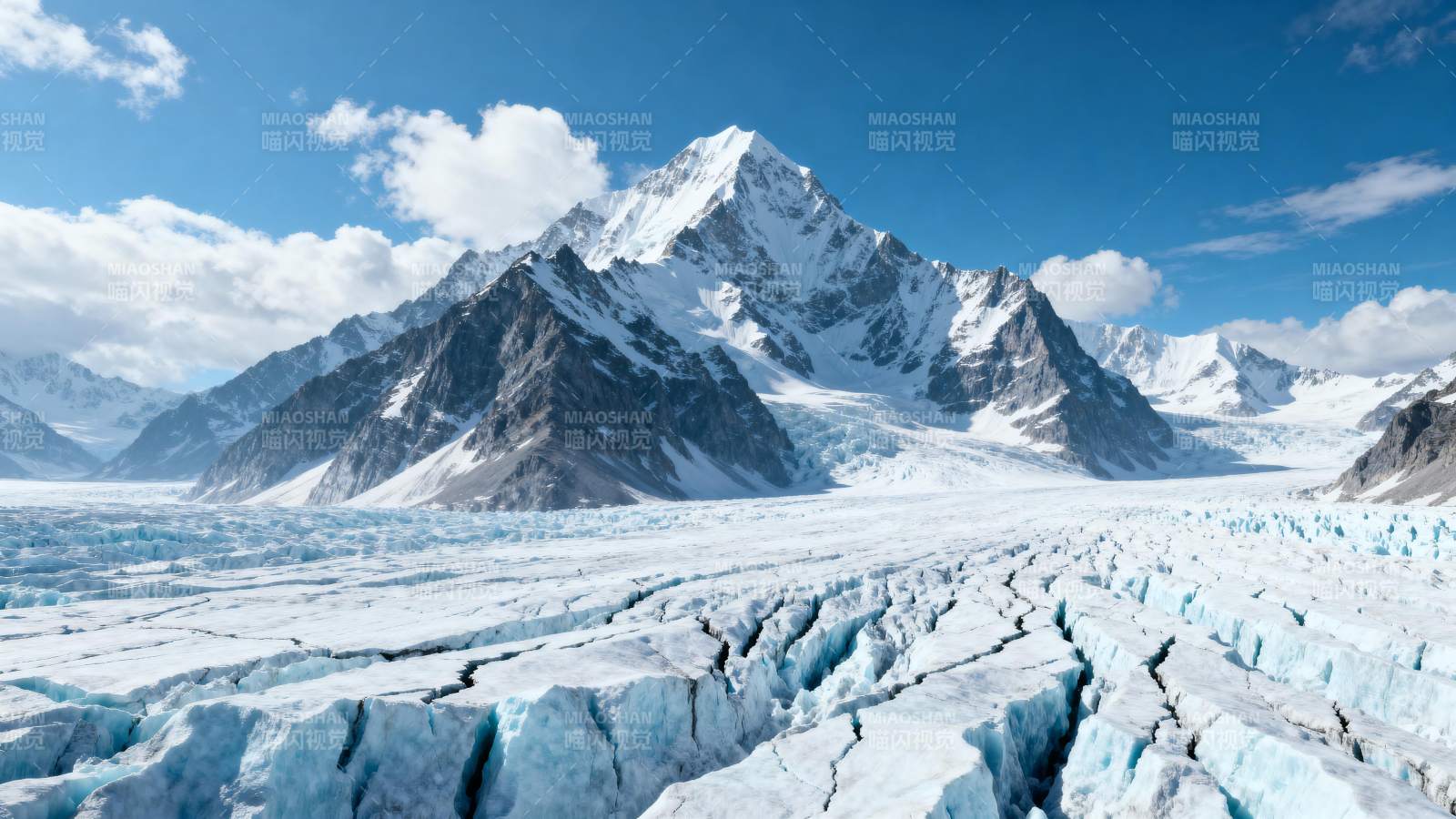 雪山冰川壮丽景色图片