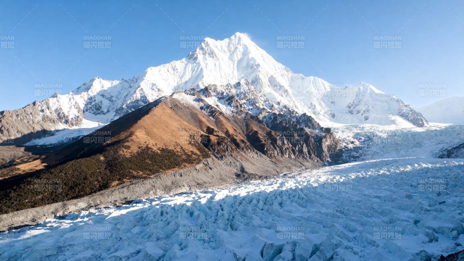 雪山冰川风光图片