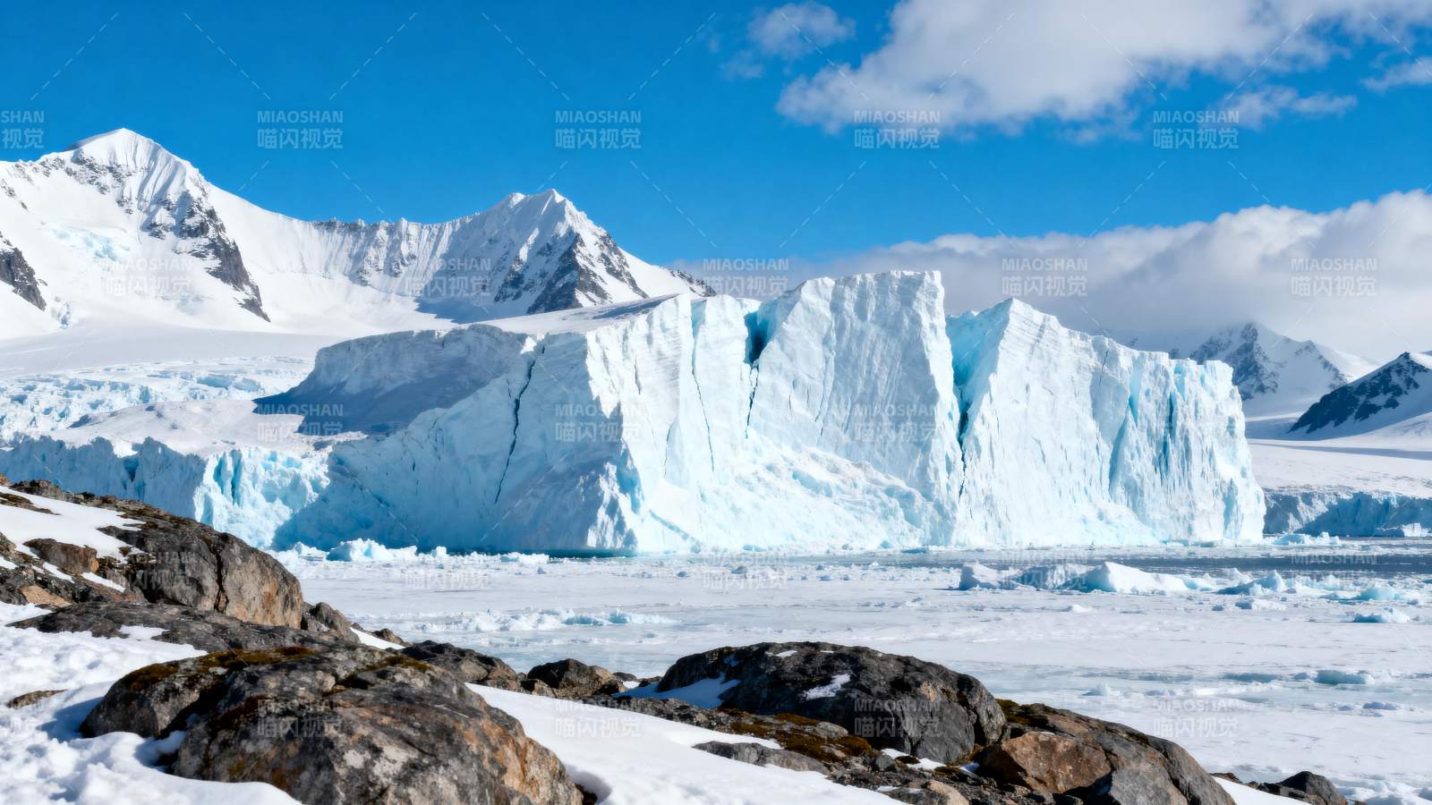 冰川雪山美景图片