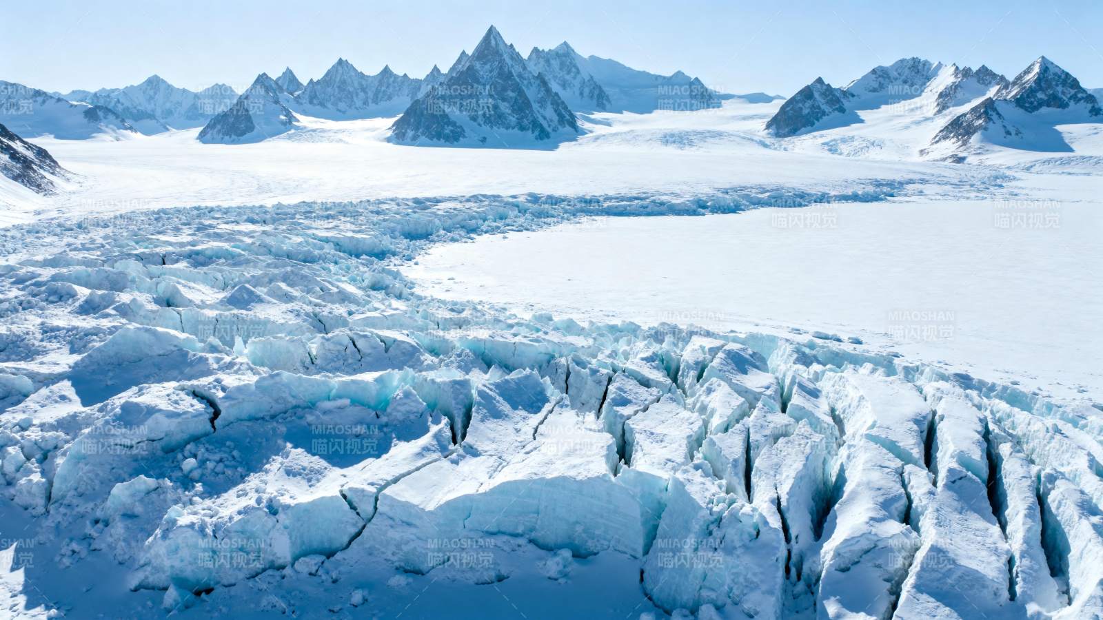 冰川雪峰壮丽景观图片