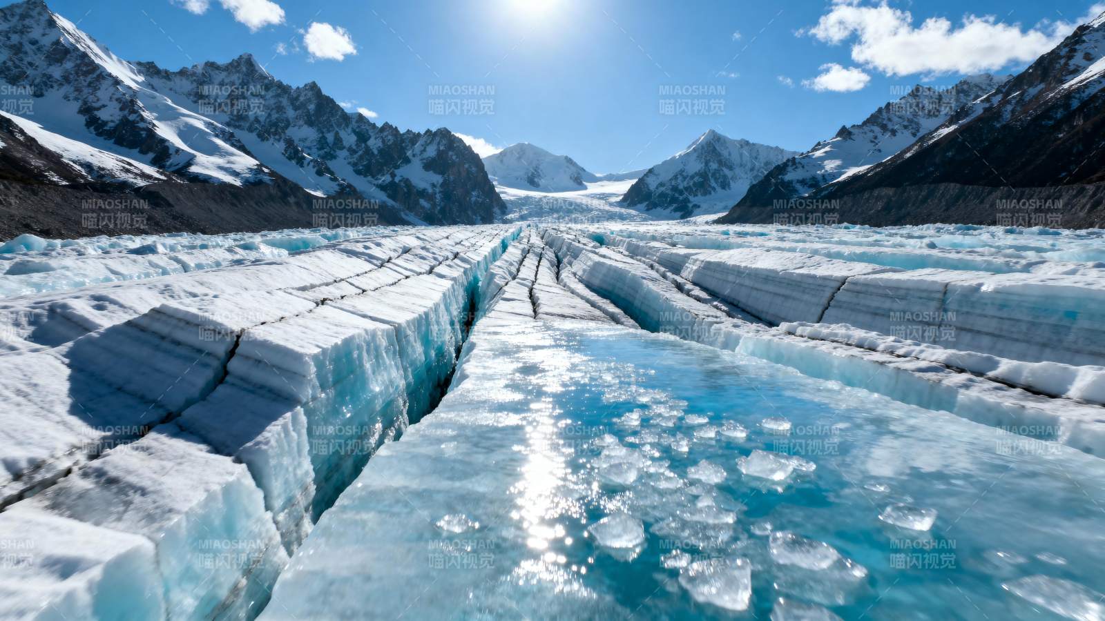 冰川裂谷奇景图片