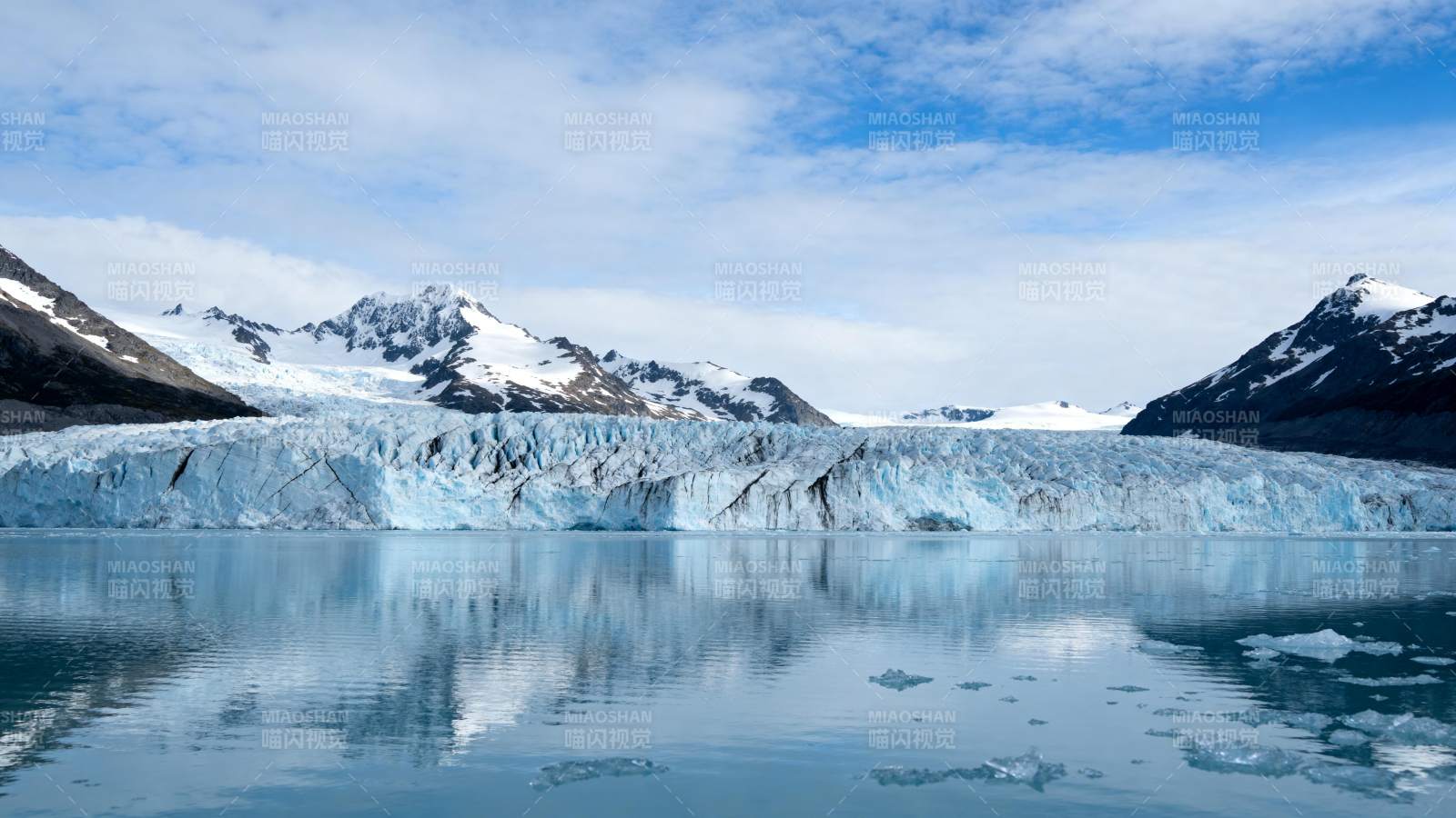 冰川湖景图片