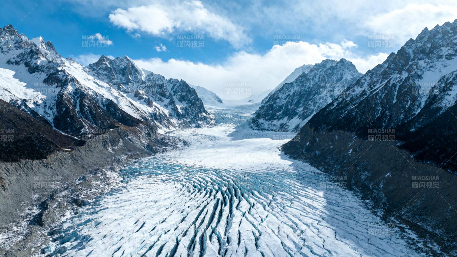 冰川山谷风光图片