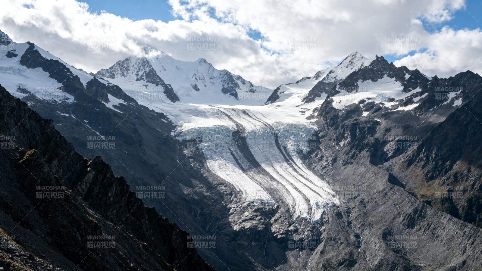 雪山冰川壮丽景色图片