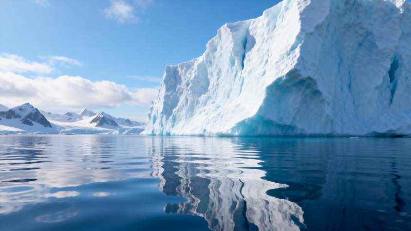 冰川倒影 静谧极地图片