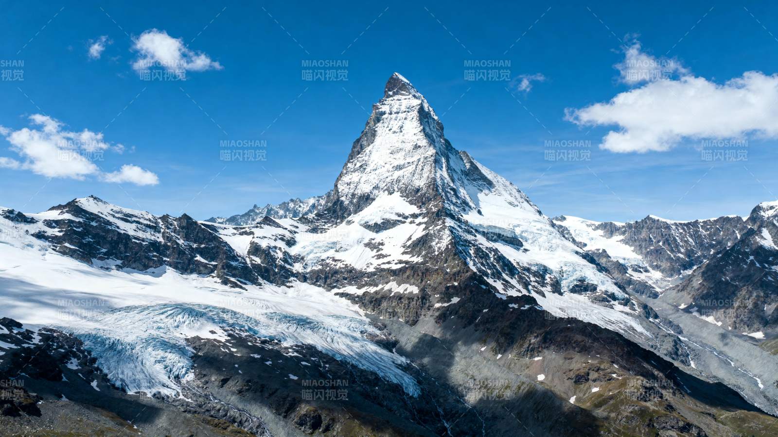 马特洪峰雪景图片