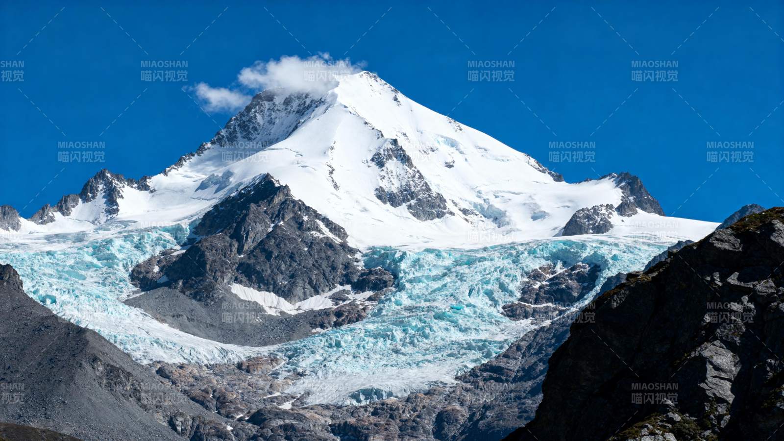雪山冰川美景图片