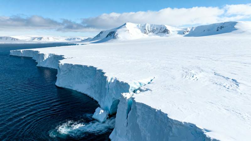 冰川悬崖与海洋图片