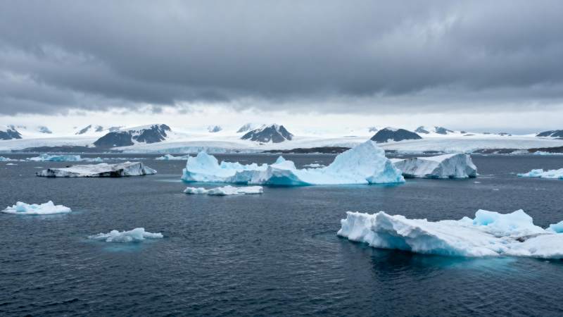 极地冰山漂浮图片