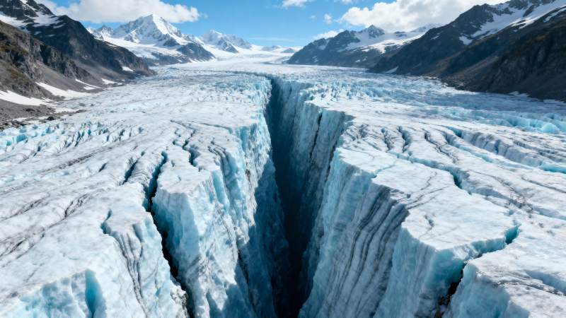冰川裂谷壮景图片