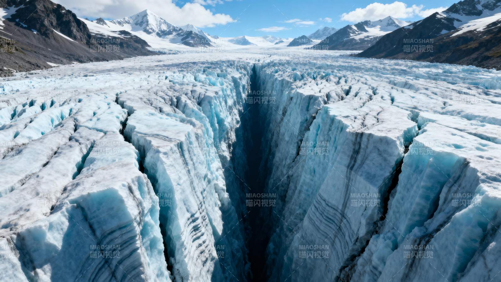 冰川裂谷奇观图片