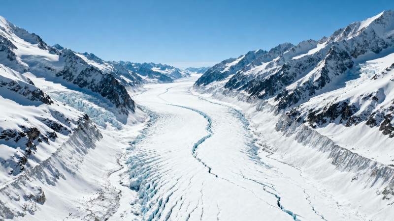 雪山冰川壮丽景色图片
