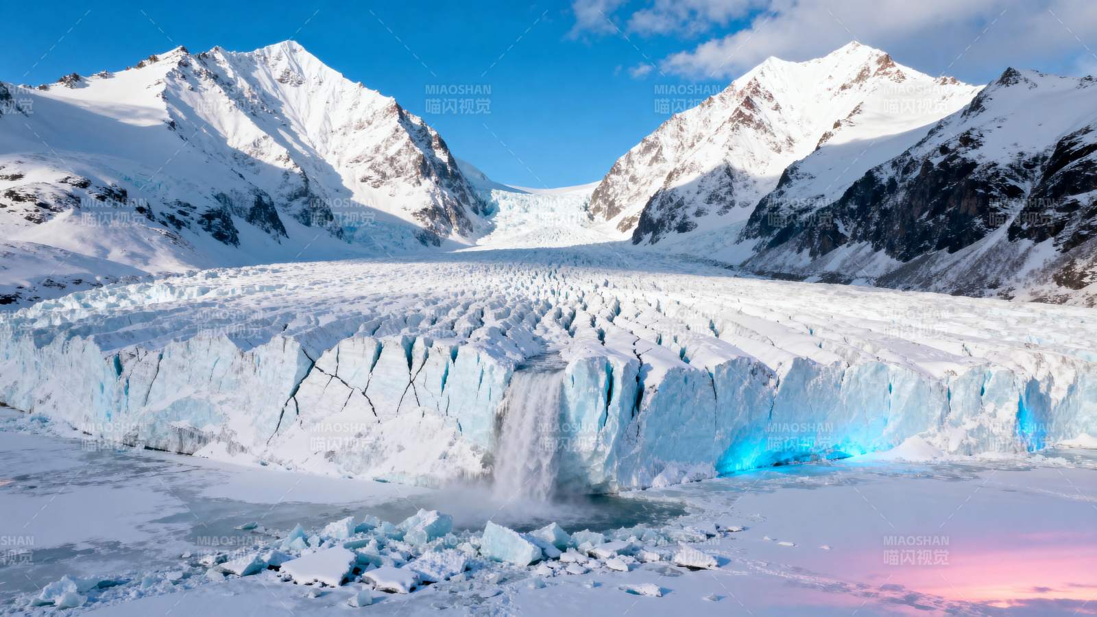 冰川雪峰奇景图片