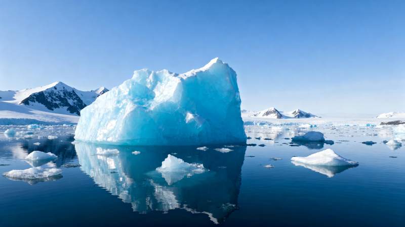 冰山倒影 静谧极地图片