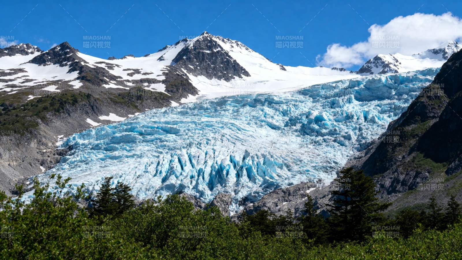 冰川雪山美景图片