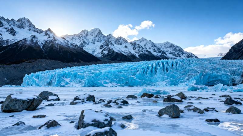 冰川雪山美景图片