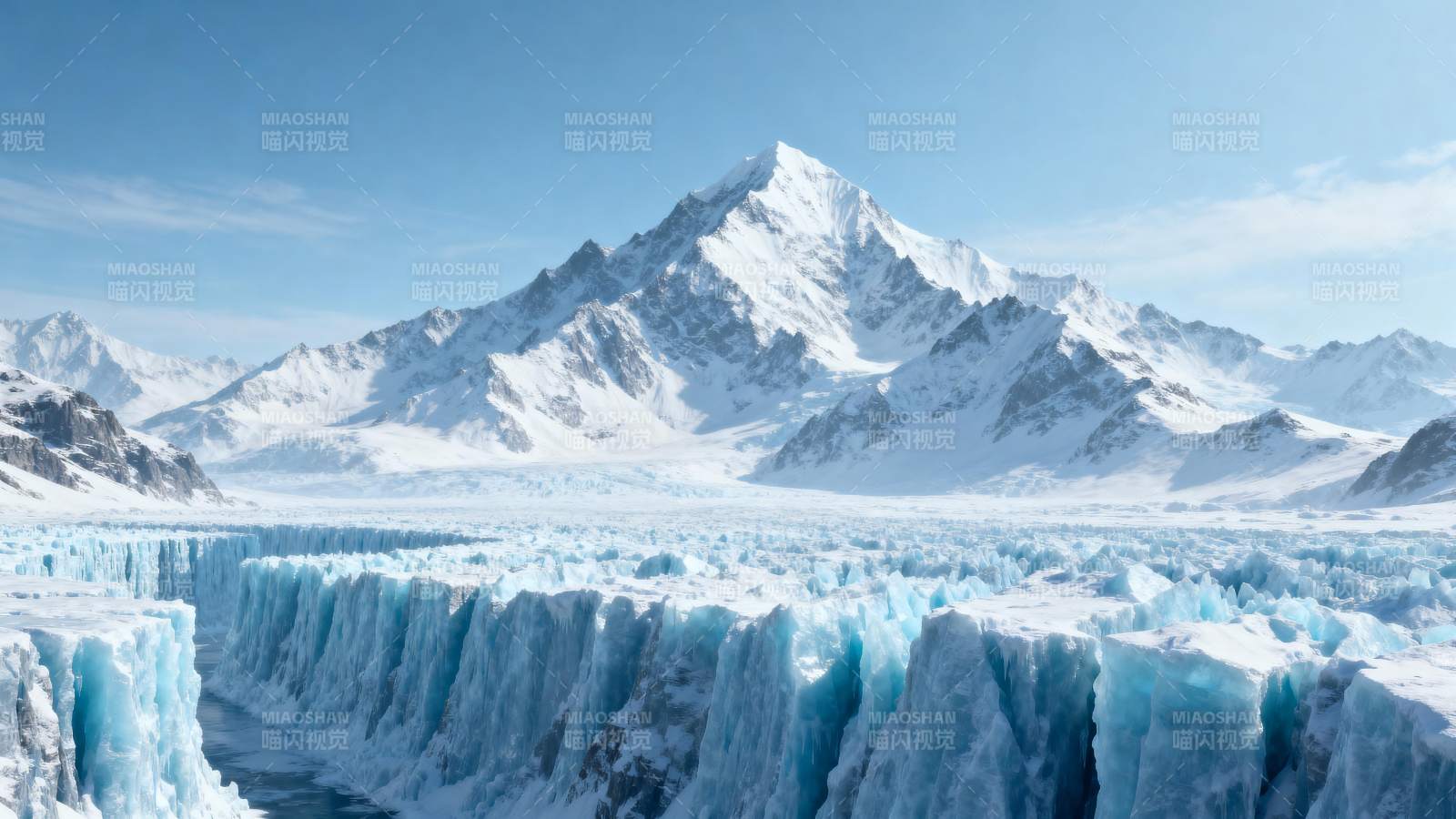 冰川雪山美景图片