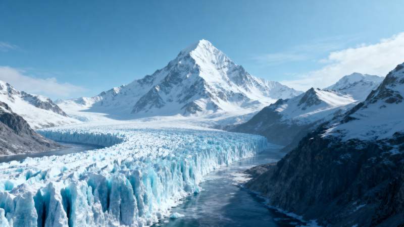 冰川雪山美景图片