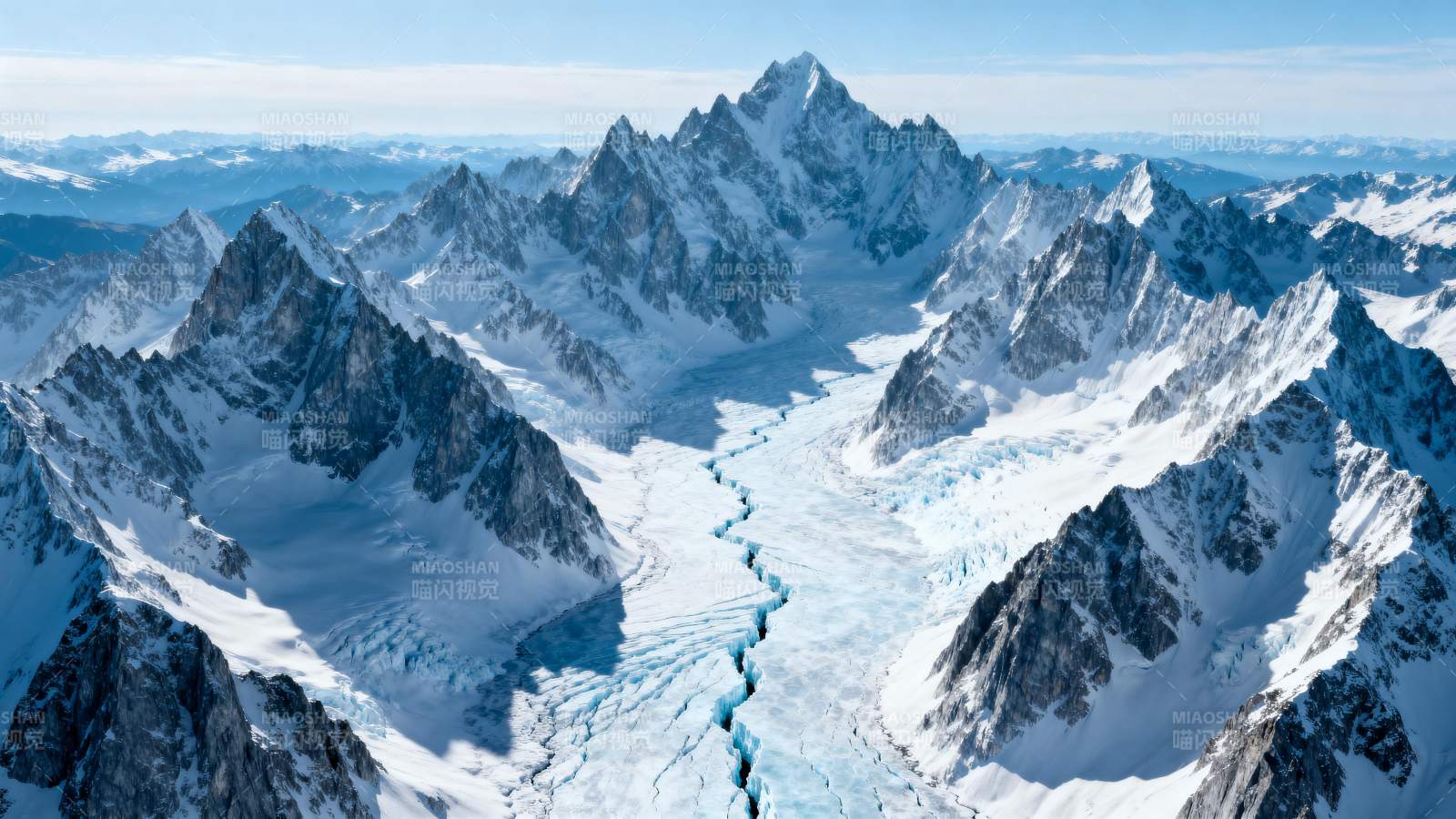 雪山冰川壮丽景色图片