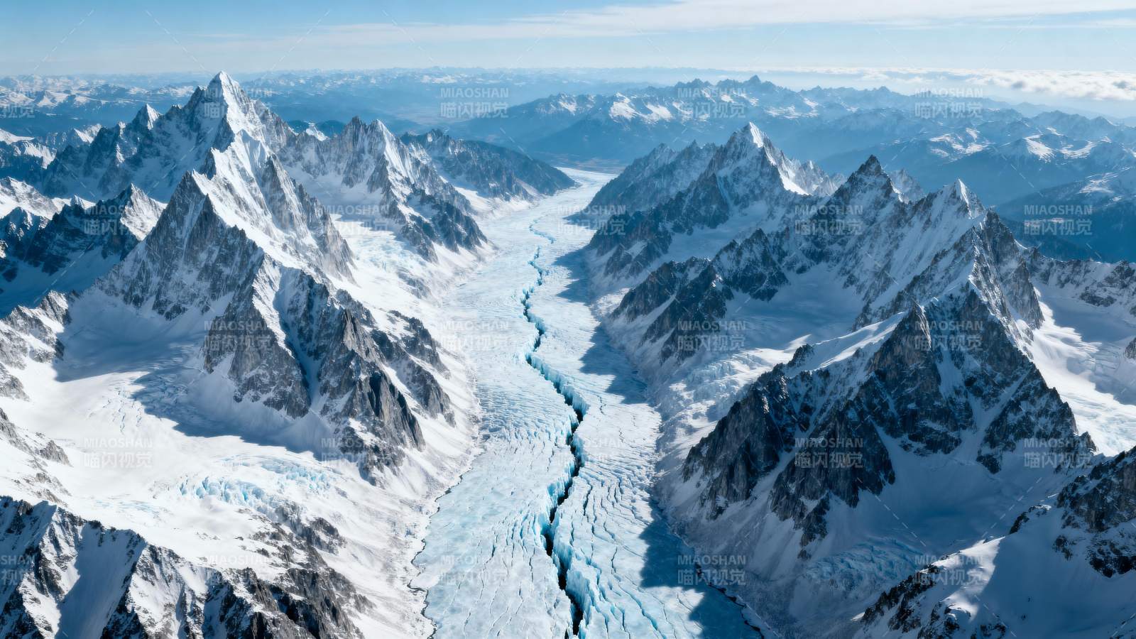 雪山冰川壮丽景观图片