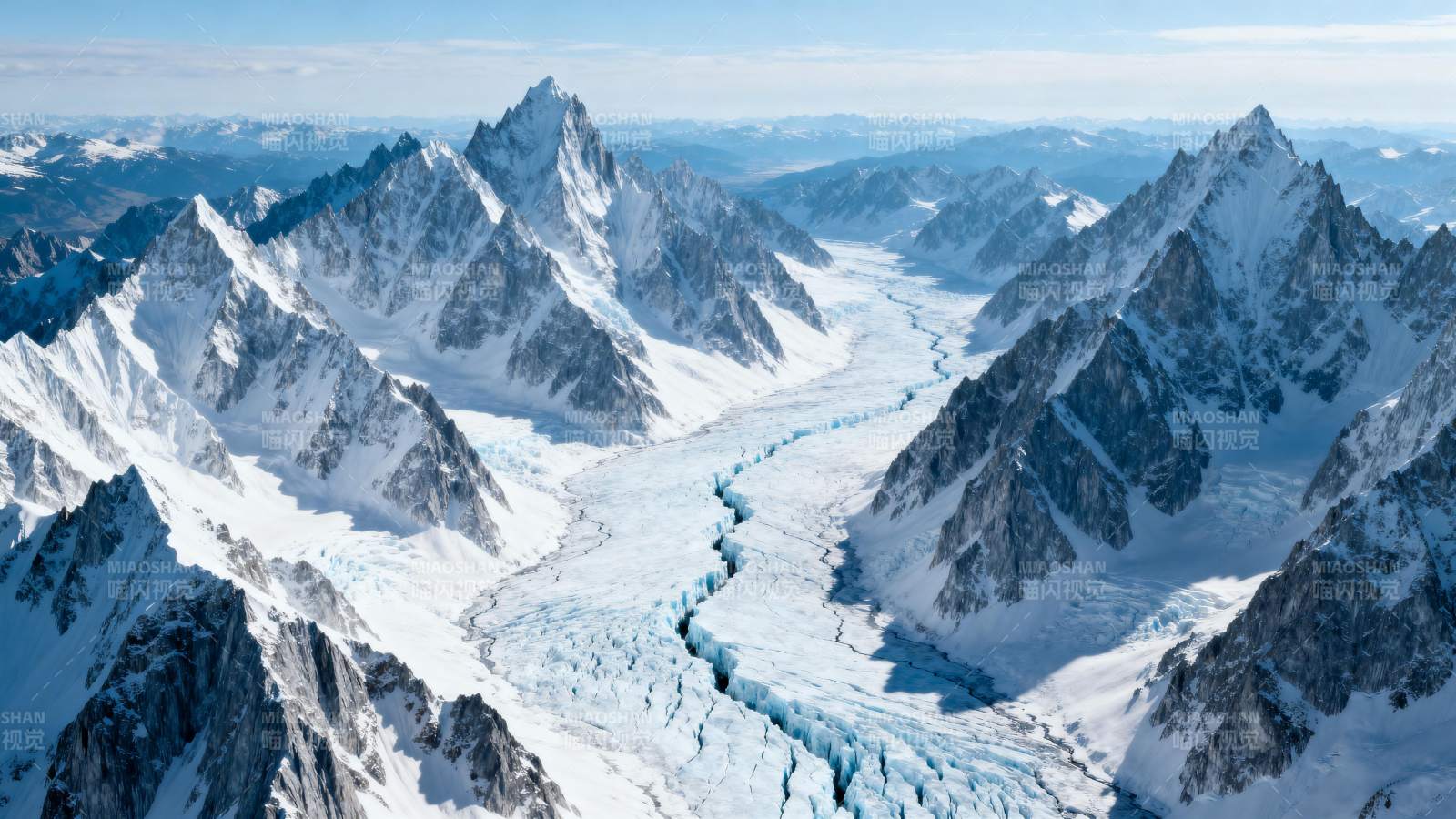 雪山冰川壮丽景色图片
