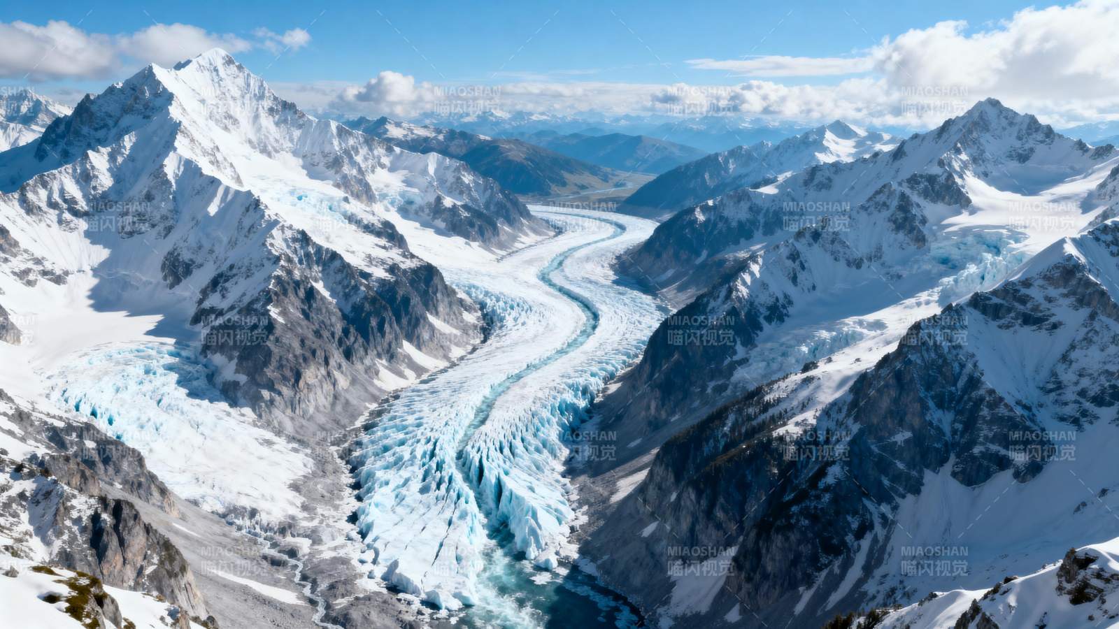 雪山冰川壮丽景色图片