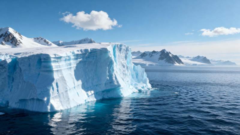 冰山浮于海面图片