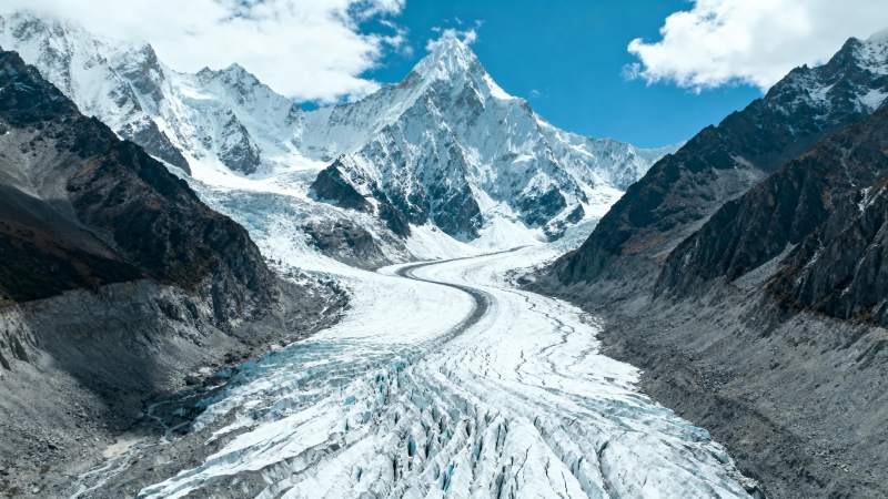 雪山冰川壮丽景观图片