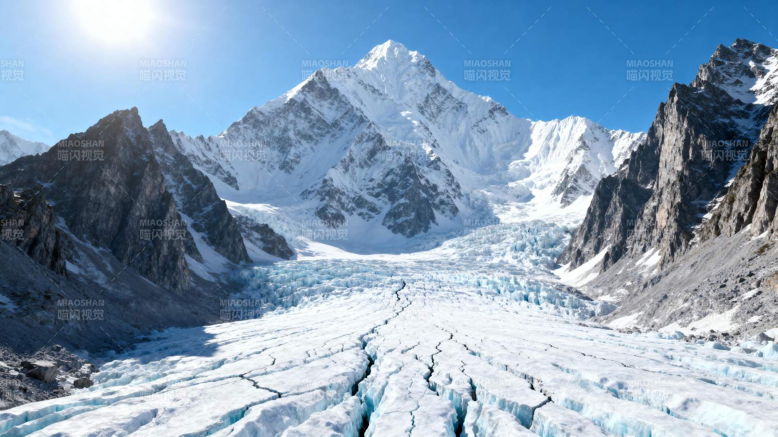 雪山冰川风光图片