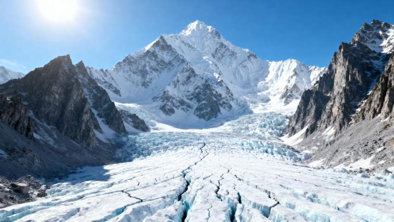 雪山冰川风光图片