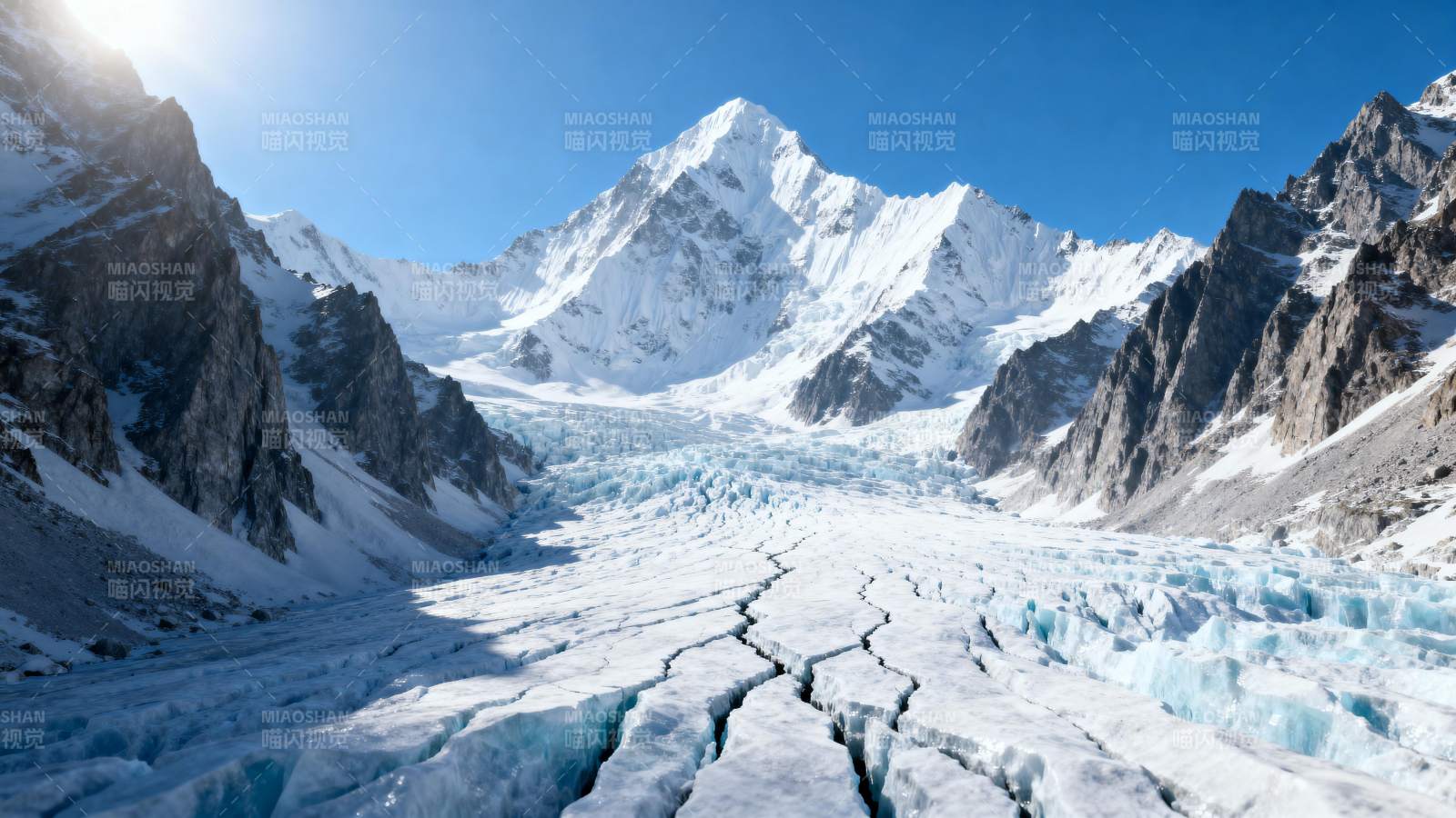 雪山冰川壮丽景色图片
