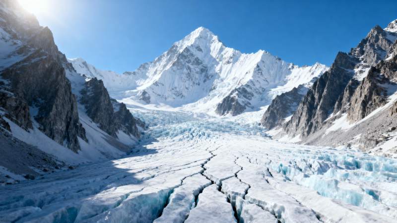 雪山冰川壮丽景色图片
