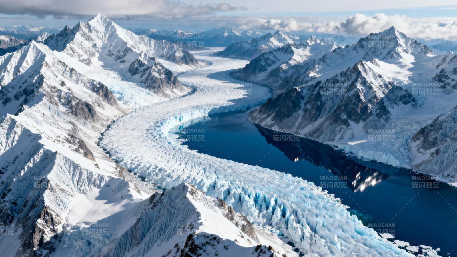 冰川雪山美景图片