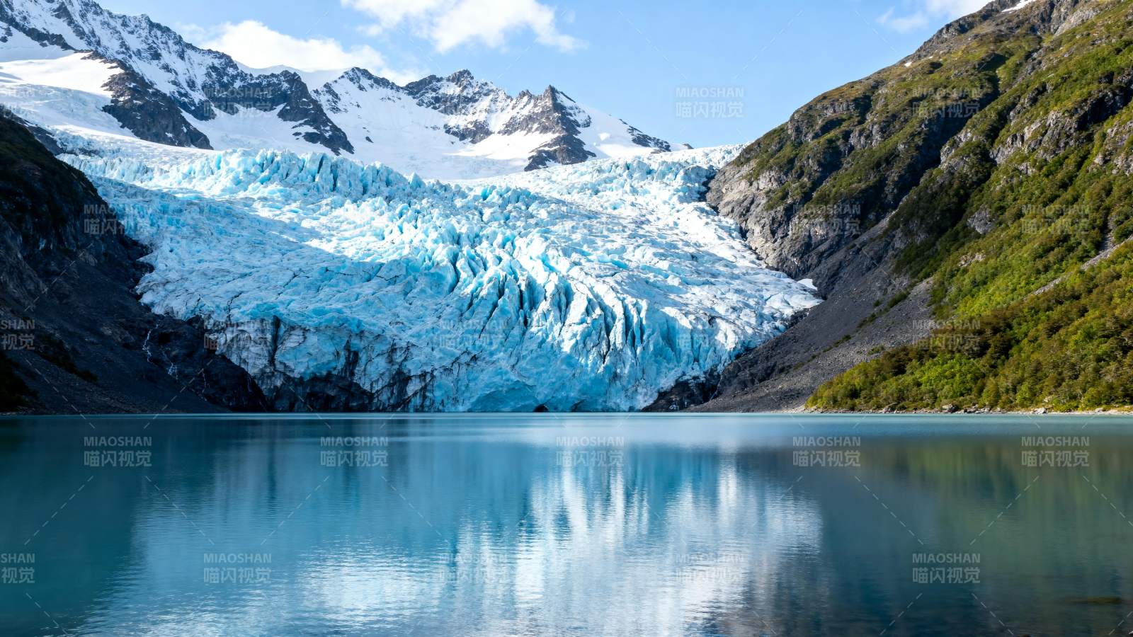 冰川湖景图片