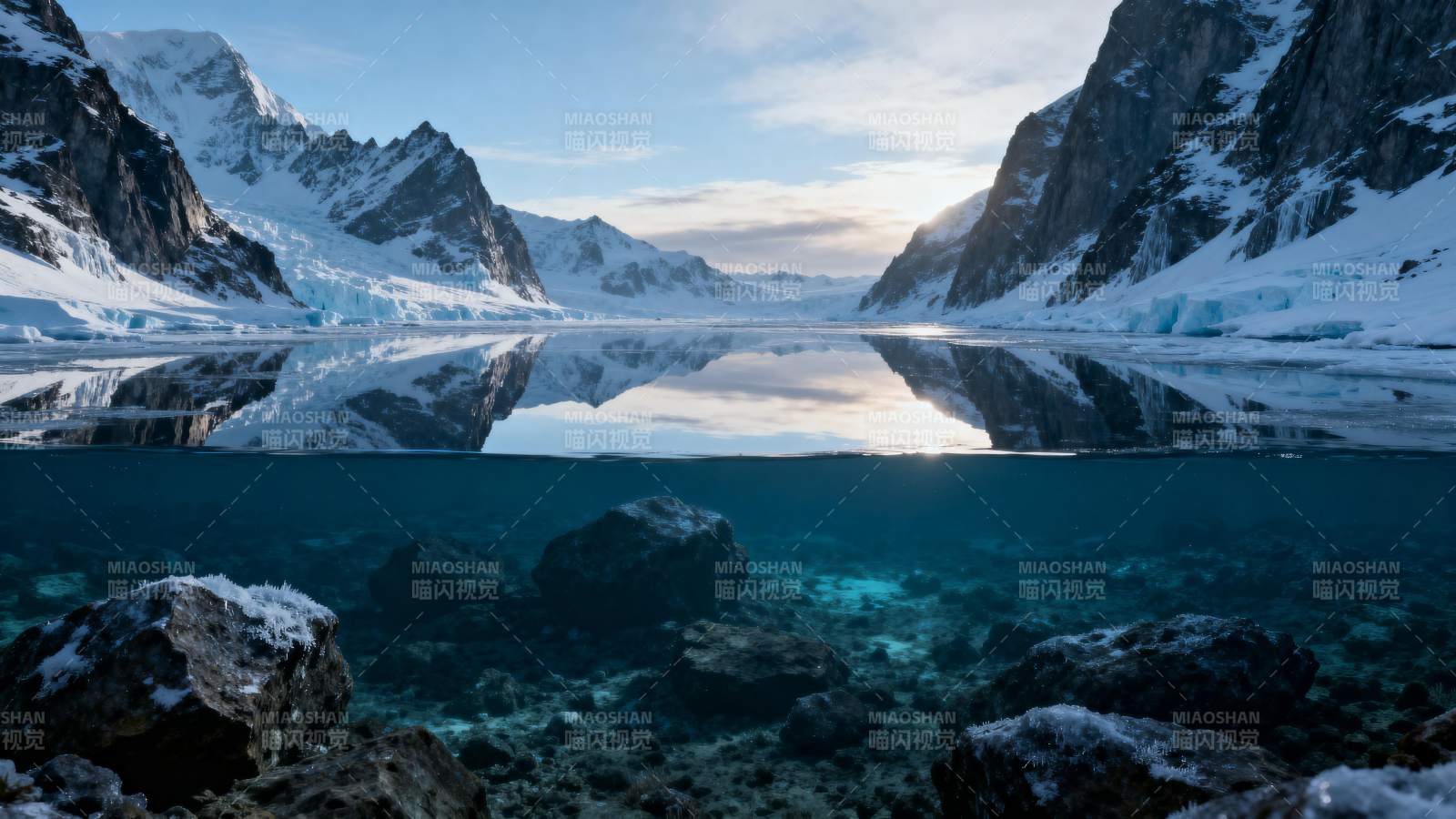 冰川湖畔奇景图片