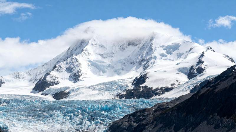 雪山冰川壮丽景色图片