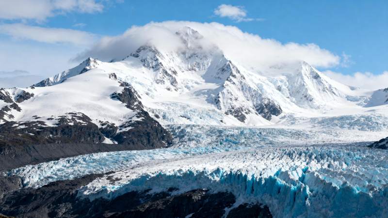 雪山冰川壮丽景色图片