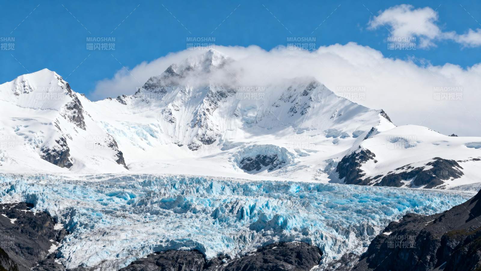 雪山冰川美景图片